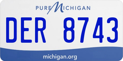 MI license plate DER8743