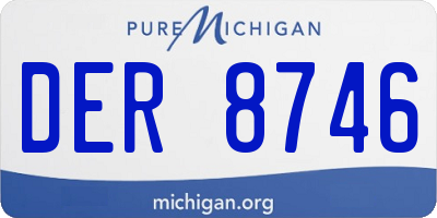 MI license plate DER8746