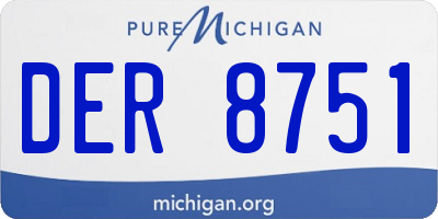 MI license plate DER8751