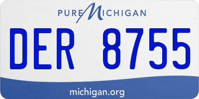 MI license plate DER8755