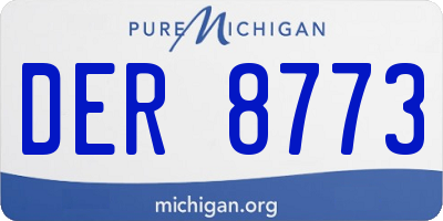 MI license plate DER8773
