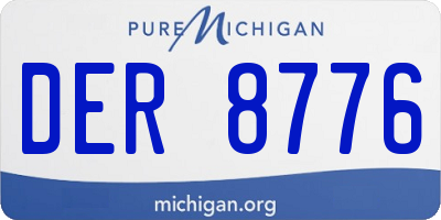 MI license plate DER8776
