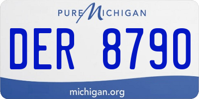 MI license plate DER8790