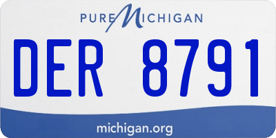 MI license plate DER8791