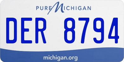 MI license plate DER8794