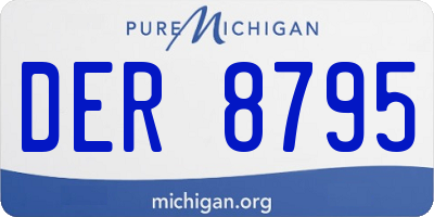 MI license plate DER8795