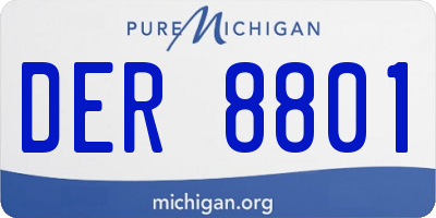 MI license plate DER8801