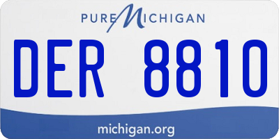 MI license plate DER8810
