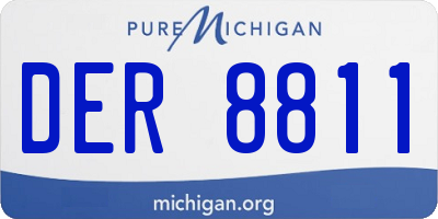 MI license plate DER8811