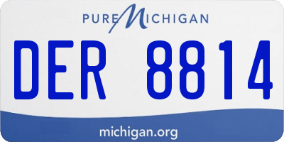 MI license plate DER8814