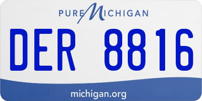 MI license plate DER8816