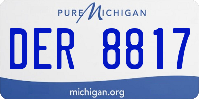 MI license plate DER8817