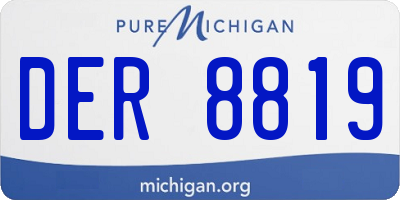 MI license plate DER8819