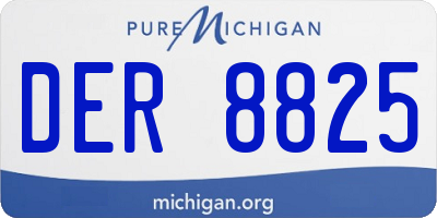 MI license plate DER8825