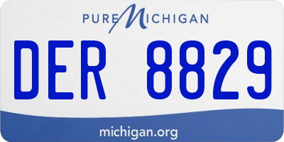 MI license plate DER8829