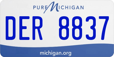 MI license plate DER8837