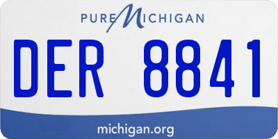 MI license plate DER8841