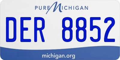 MI license plate DER8852