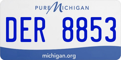 MI license plate DER8853