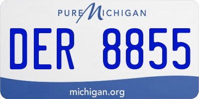 MI license plate DER8855