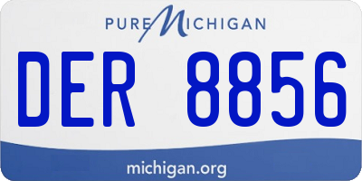 MI license plate DER8856
