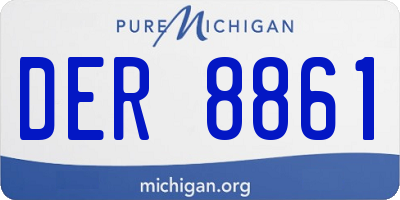 MI license plate DER8861