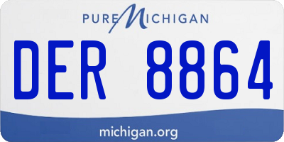 MI license plate DER8864