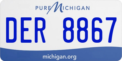 MI license plate DER8867