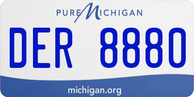 MI license plate DER8880