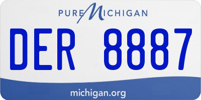 MI license plate DER8887