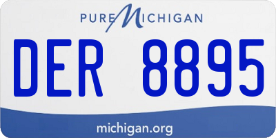 MI license plate DER8895