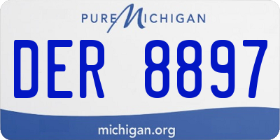 MI license plate DER8897