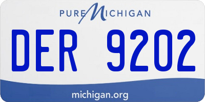 MI license plate DER9202