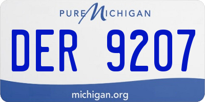 MI license plate DER9207