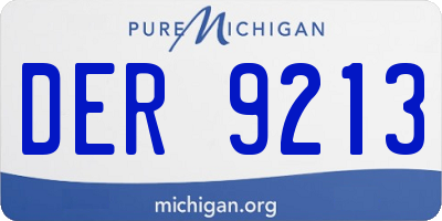MI license plate DER9213