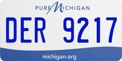 MI license plate DER9217