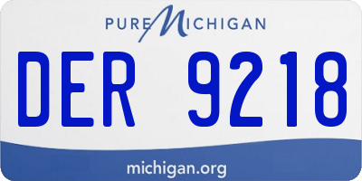 MI license plate DER9218