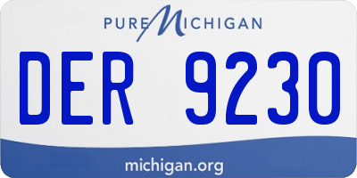 MI license plate DER9230