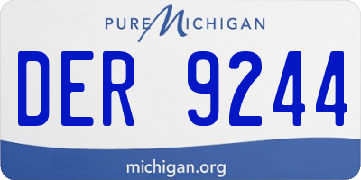 MI license plate DER9244