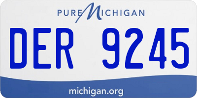 MI license plate DER9245