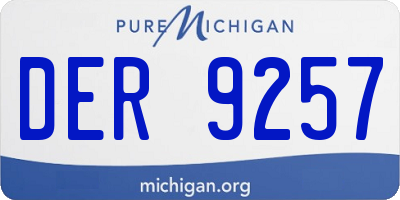 MI license plate DER9257