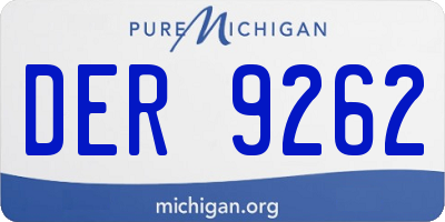 MI license plate DER9262