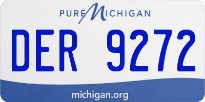 MI license plate DER9272