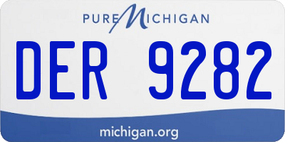 MI license plate DER9282