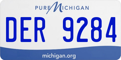MI license plate DER9284