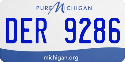 MI license plate DER9286