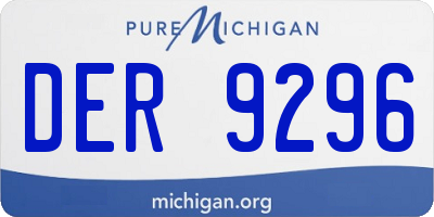 MI license plate DER9296