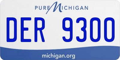 MI license plate DER9300