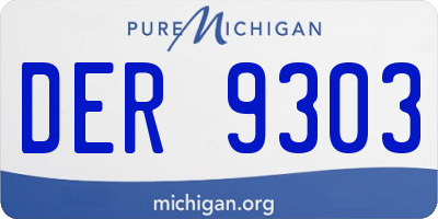 MI license plate DER9303