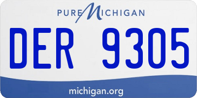 MI license plate DER9305